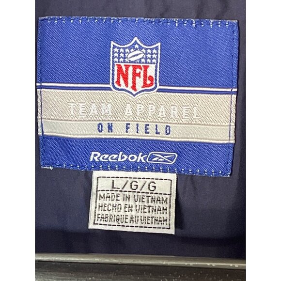 Reebok NFL Dallas Cowboys Windbreaker Jacket Navy & White Men L - Picture 2 of 16